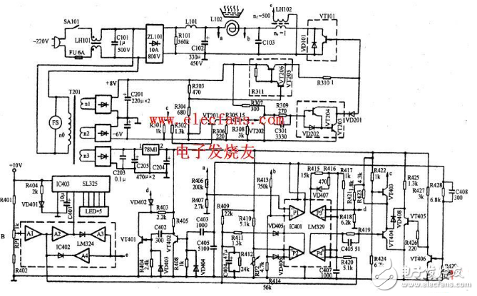 美的電磁爐電路圖大全（六款美的電磁爐電路設(shè)計(jì)原理圖詳解）