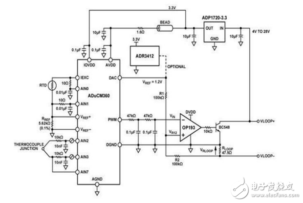 熱電偶測(cè)溫電路圖大全（環(huán)路供電/傳感器/OP07熱電偶測(cè)溫放大電路詳解）