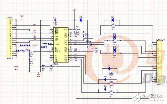 ir2130的三相逆變器電路